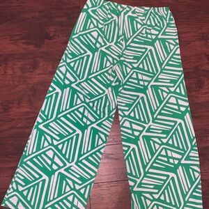 Chico's Kids Green and White Patterned Pants